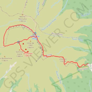 Itinéraire La Montagne Pelée, distance, dénivelé, altitude, carte, profil, trace GPS