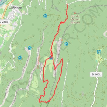 Itinéraire Pas de Pierre Taillée, distance, dénivelé, altitude, carte, profil, trace GPS