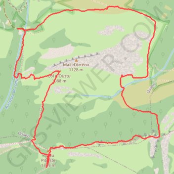 Itinéraire Crêtes du Pibeste par la Brêche d'Alian, distance, dénivelé, altitude, carte, profil, trace GPS