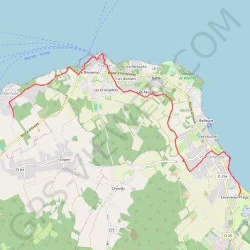 Itinéraire Les Platires - Yvoire - Nernier, distance, dénivelé, altitude, carte, profil, trace GPS