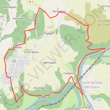 Itinéraire Circuit de Castennec, distance, dénivelé, altitude, carte, profil, trace GPS