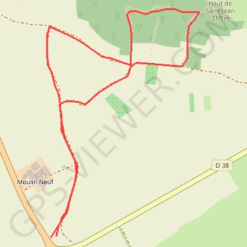 Itinéraire Petit sentier des Hauts de Saint-Jean, distance, dénivelé, altitude, carte, profil, trace GPS
