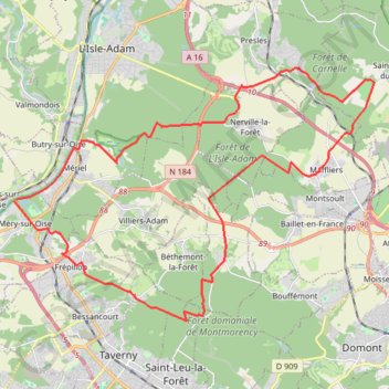 Itinéraire Raid des trois forêts, distance, dénivelé, altitude, carte, profil, trace GPS