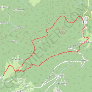 Itinéraire Le tour du pic de l'Oeilly, distance, dénivelé, altitude, carte, profil, trace GPS