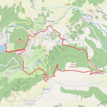 Itinéraire Lac Chambon-Murol, distance, dénivelé, altitude, carte, profil, trace GPS