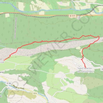 Itinéraire Couillade de Ventefarine en traversée de St Martin à Fosse, distance, dénivelé, altitude, carte, profil, trace GPS