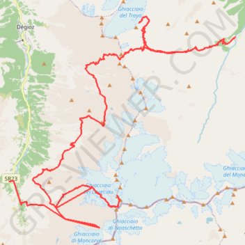 Itinéraire Gran paradiso, distance, dénivelé, altitude, carte, profil, trace GPS