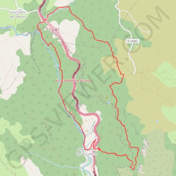 Itinéraire Le pas de l'Escalette depuis Pégairolles, distance, dénivelé, altitude, carte, profil, trace GPS