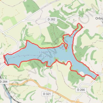 Itinéraire Tour du Lac de la Lièz - Langres, distance, dénivelé, altitude, carte, profil, trace GPS
