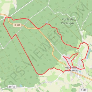 Itinéraire Forêt de Perseigne et Haute Sarthe - L'Abbaye, distance, dénivelé, altitude, carte, profil, trace GPS