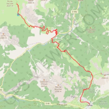 Itinéraire Queyras - Col Furfande - Ceillac, distance, dénivelé, altitude, carte, profil, trace GPS