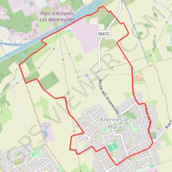Itinéraire Circuit des Marlettes - Allennes-les-Marais, distance, dénivelé, altitude, carte, profil, trace GPS