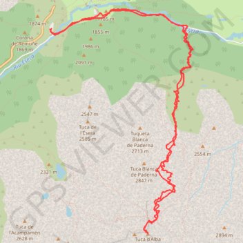 Itinéraire Alba par Hospital de Bénasque, distance, dénivelé, altitude, carte, profil, trace GPS