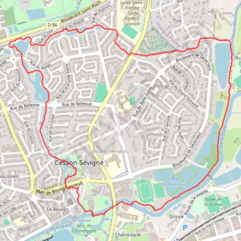 Itinéraire Parcs et jardins, distance, dénivelé, altitude, carte, profil, trace GPS
