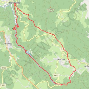 Itinéraire Rochetaillée-Les Barrages-Rochetaillée, distance, dénivelé, altitude, carte, profil, trace GPS