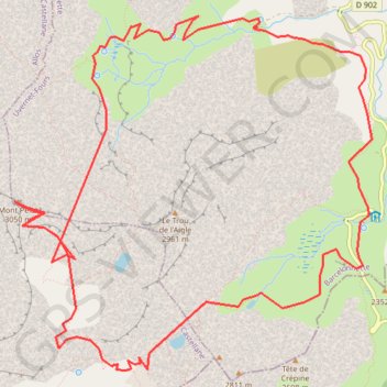 Itinéraire Le Mont Pelat en boucle sud - nord depuis la Cayolle, distance, dénivelé, altitude, carte, profil, trace GPS