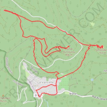 Itinéraire La Vancelle - Frankenbourg, distance, dénivelé, altitude, carte, profil, trace GPS