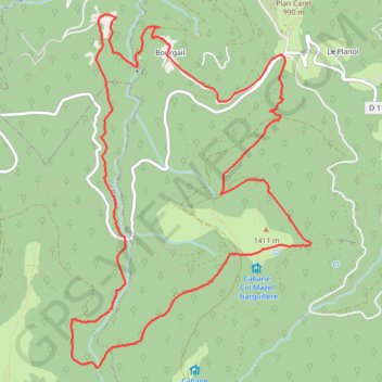 Itinéraire Col Legrillou - Le moulin de la Lauréde - Col Mazel, distance, dénivelé, altitude, carte, profil, trace GPS