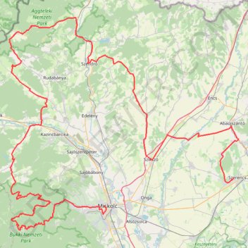 Itinéraire Szerencs - Miskolc, distance, dénivelé, altitude, carte, profil, trace GPS