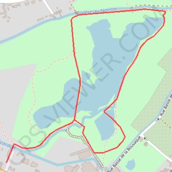 Itinéraire Le marais de la Bouvaque - Abbeville, distance, dénivelé, altitude, carte, profil, trace GPS