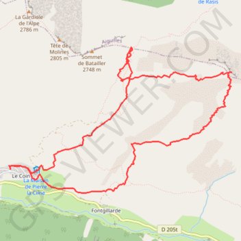 Itinéraire Crete de peyre niere, distance, dénivelé, altitude, carte, profil, trace GPS