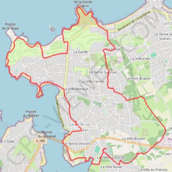 Itinéraire Le littoral à Saint-Briac, distance, dénivelé, altitude, carte, profil, trace GPS