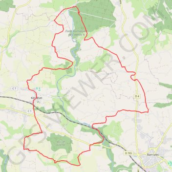 Itinéraire Coat Loc'h, distance, dénivelé, altitude, carte, profil, trace GPS