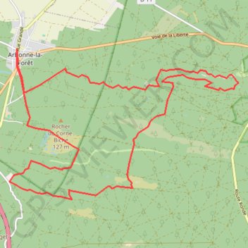 Itinéraire Arbonne - Forêt de Fontainebleau, distance, dénivelé, altitude, carte, profil, trace GPS