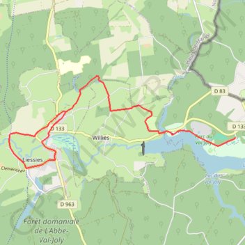 Itinéraire Val Joly - Le près du Parc, distance, dénivelé, altitude, carte, profil, trace GPS