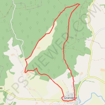 Itinéraire Randonnée Granpré - Fumuy, distance, dénivelé, altitude, carte, profil, trace GPS