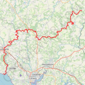 Itinéraire Bretagne Ultra Trail, distance, dénivelé, altitude, carte, profil, trace GPS