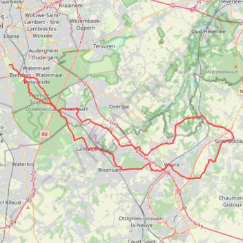 Itinéraire BHCC 2022 #8 Bercuit-Chaumont Gistoux (Short) (E) 67km 700D+, distance, dénivelé, altitude, carte, profil, trace GPS
