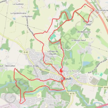 Itinéraire L'Orvaltaise, distance, dénivelé, altitude, carte, profil, trace GPS
