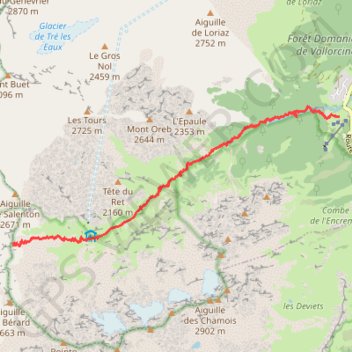 Itinéraire Col des cochon, distance, dénivelé, altitude, carte, profil, trace GPS