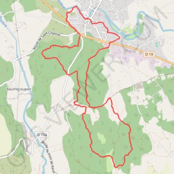 Itinéraire Grans, distance, dénivelé, altitude, carte, profil, trace GPS