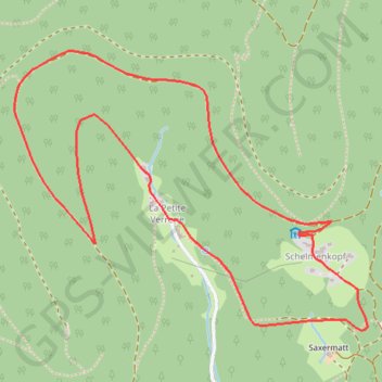 Itinéraire Balade du Refuge du Schelmenkopf à la Petite Verrerie, distance, dénivelé, altitude, carte, profil, trace GPS