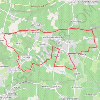 Itinéraire Mombrier, distance, dénivelé, altitude, carte, profil, trace GPS