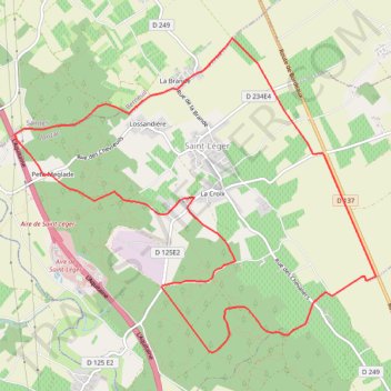 Itinéraire Circuit VTC N°19 - St-Léger, distance, dénivelé, altitude, carte, profil, trace GPS