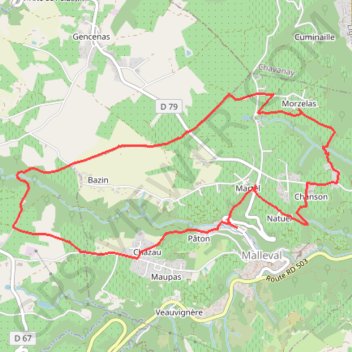 Itinéraire [Itinéraire] le grand tour du plateau, Malleval n°4, distance, dénivelé, altitude, carte, profil, trace GPS