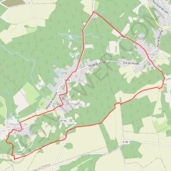 Itinéraire Les vendangeoirs du Laonnois, distance, dénivelé, altitude, carte, profil, trace GPS