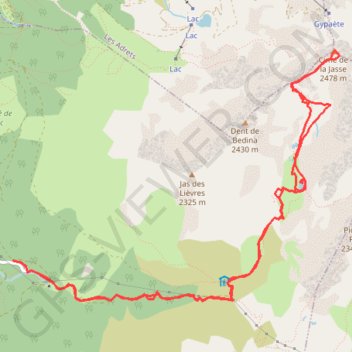Itinéraire Cime de la Jasse, distance, dénivelé, altitude, carte, profil, trace GPS