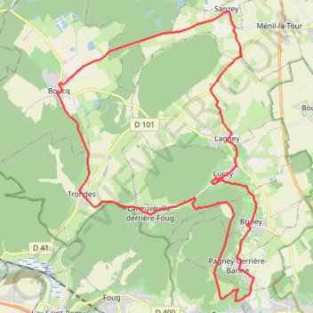 Itinéraire Les Côtes de Toul, au Pays du vignoble Lorrain - Pagney-derrière-Barine, distance, dénivelé, altitude, carte, profil, trace GPS