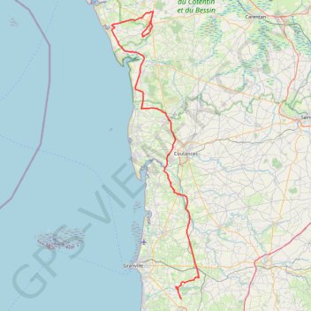 Itinéraire TM2023 ET3 Sartilly - La Haye Evite RD57-16675356, distance, dénivelé, altitude, carte, profil, trace GPS