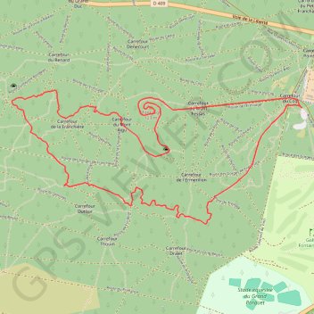 Itinéraire Forêt de Fontainebleau - Mont Aigu, distance, dénivelé, altitude, carte, profil, trace GPS