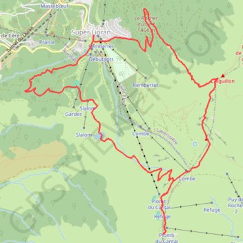 Itinéraire Le Lioran - Sentier des burons, distance, dénivelé, altitude, carte, profil, trace GPS