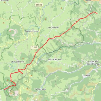 Itinéraire Saint Romain, distance, dénivelé, altitude, carte, profil, trace GPS