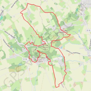 Itinéraire Autour du monastère - Godewaersvelde, distance, dénivelé, altitude, carte, profil, trace GPS