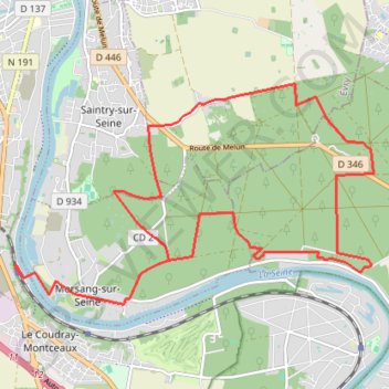 Itinéraire Le bois de rougeau, distance, dénivelé, altitude, carte, profil, trace GPS