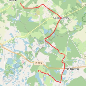 Itinéraire Mézières Saulnay, distance, dénivelé, altitude, carte, profil, trace GPS