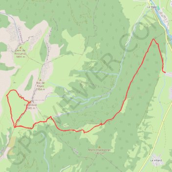 Itinéraire Mont Colombier Bauges, distance, dénivelé, altitude, carte, profil, trace GPS